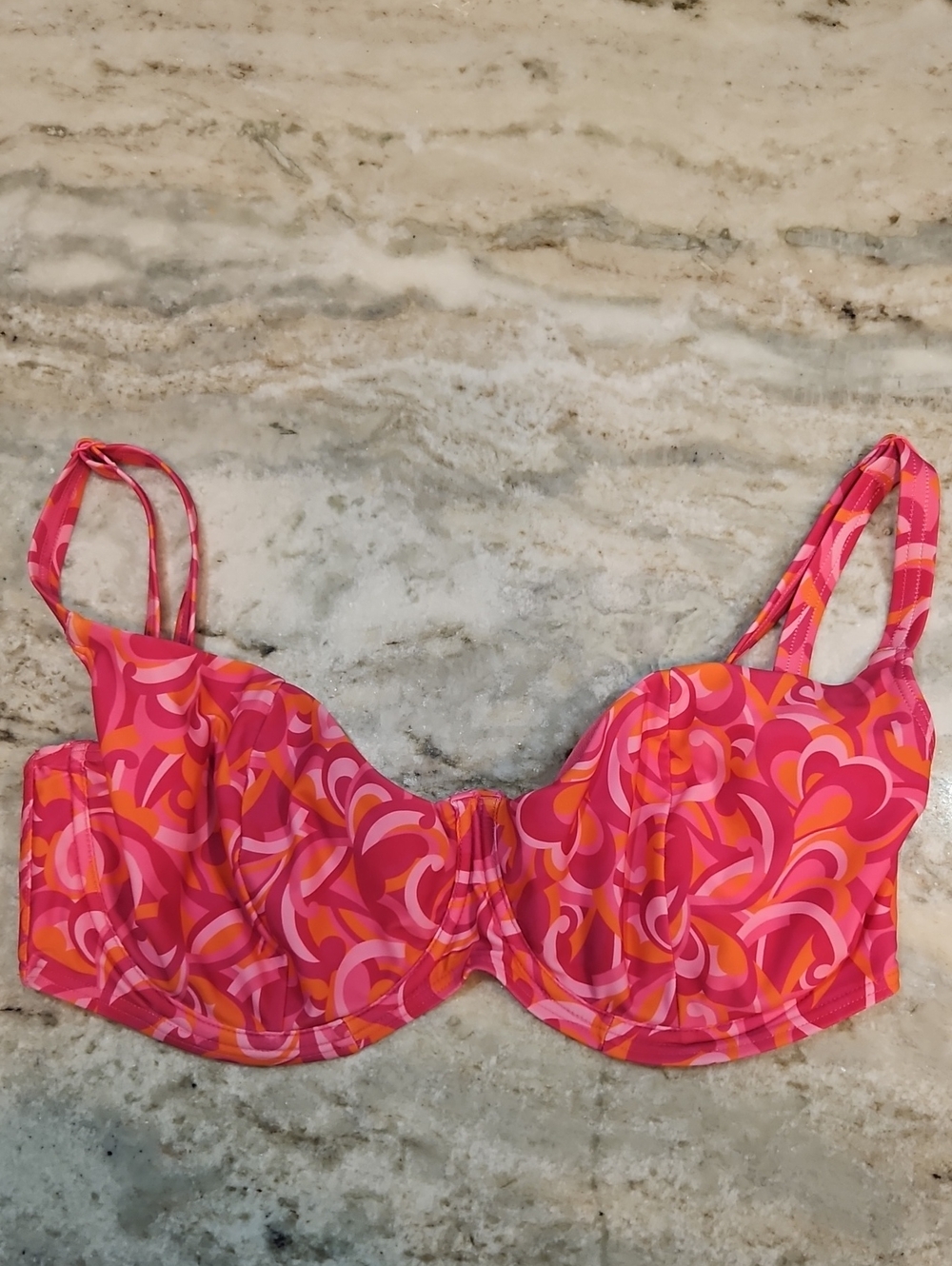 Curvy Kate Retro Wave multiway Balcony Bikini Top US 32L